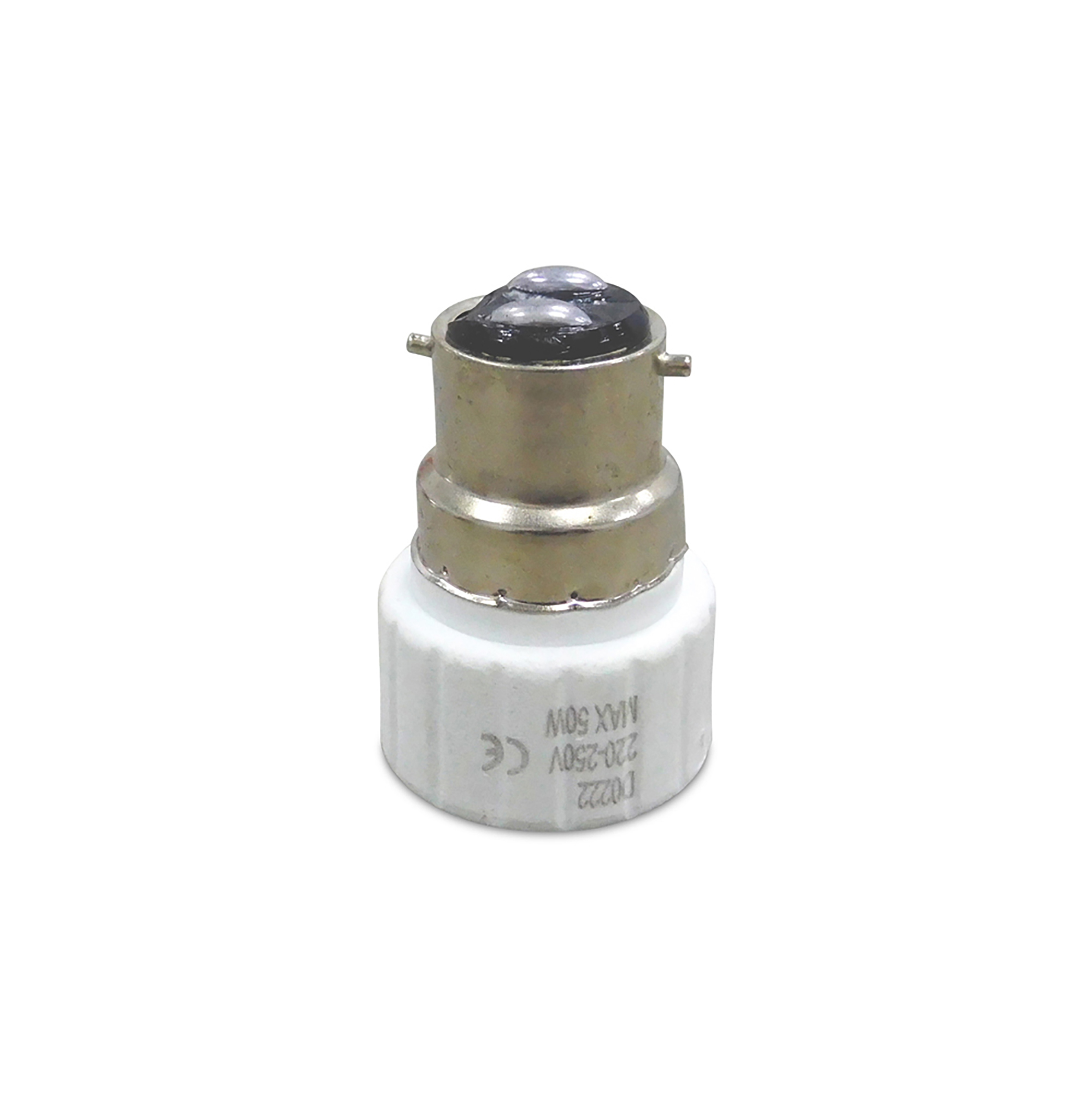 D0222  Elements B22 to GU10 Lamp Socket Converter White